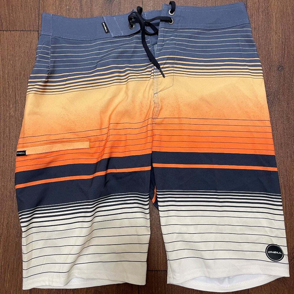 Men's Striped Swim Trunks
